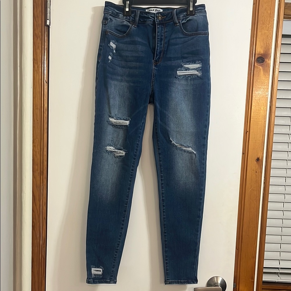 Wax Jean Collection Blue Distressed Jeans